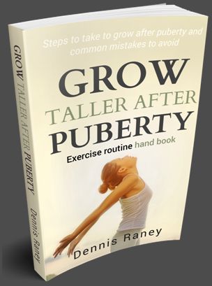 the book cover for grow taller after pubriety