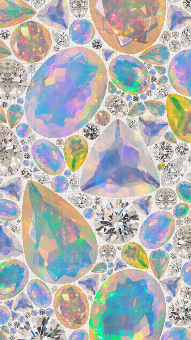 an image of many different colored diamonds