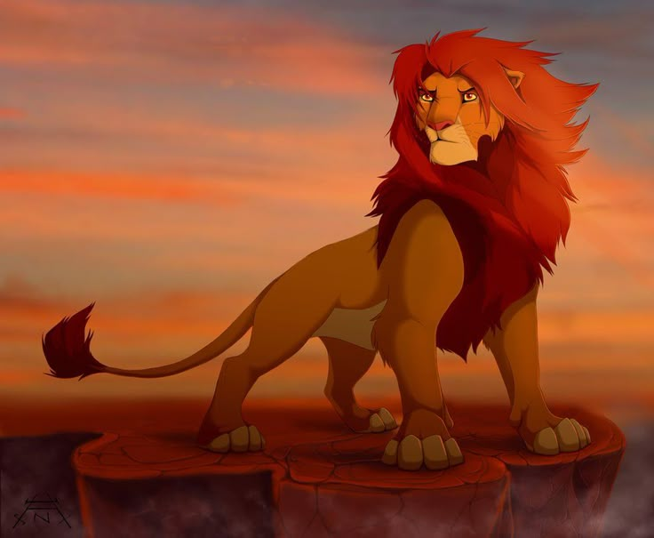 the lion from disney's live - action movie simba is standing on a rock