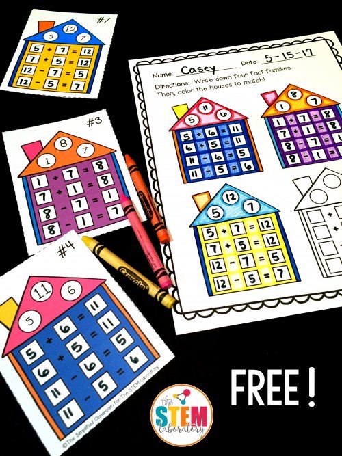 the free printable house worksheet is shown with markers and crayons