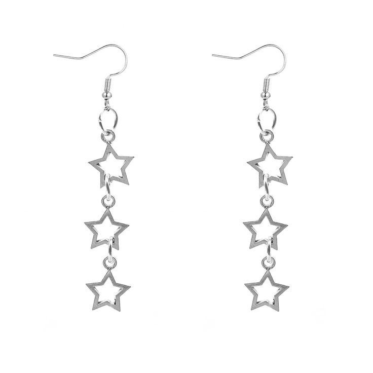 PRICES MAY VARY. Star Drangle Earrings:Vintage star dangling earrings fine work manship,excellent production,keep color.Is elegant and retro.Fashion design let you stand out in crowd. Hollow Star Drop Earrings:Star drop earringsare made of superior alloy,sturdy and durable,nice plating makes them bright and not easy to fade. Design:Silver peal drop earrings Perfect Gifts:Silver drop star earrings can be matched with your any clothing.It's an ideal gift for women and girls.It also perfect for any Gold Star Earrings Dangle, Dainty Sterling Silver Earrings, Star Items Aesthetic, Gold Dangle Drop Earrings, Nice Earrings, Aesthetic Star Earrings, Hanging Star Earrings, Earring Star, Drop Dangle Earrings