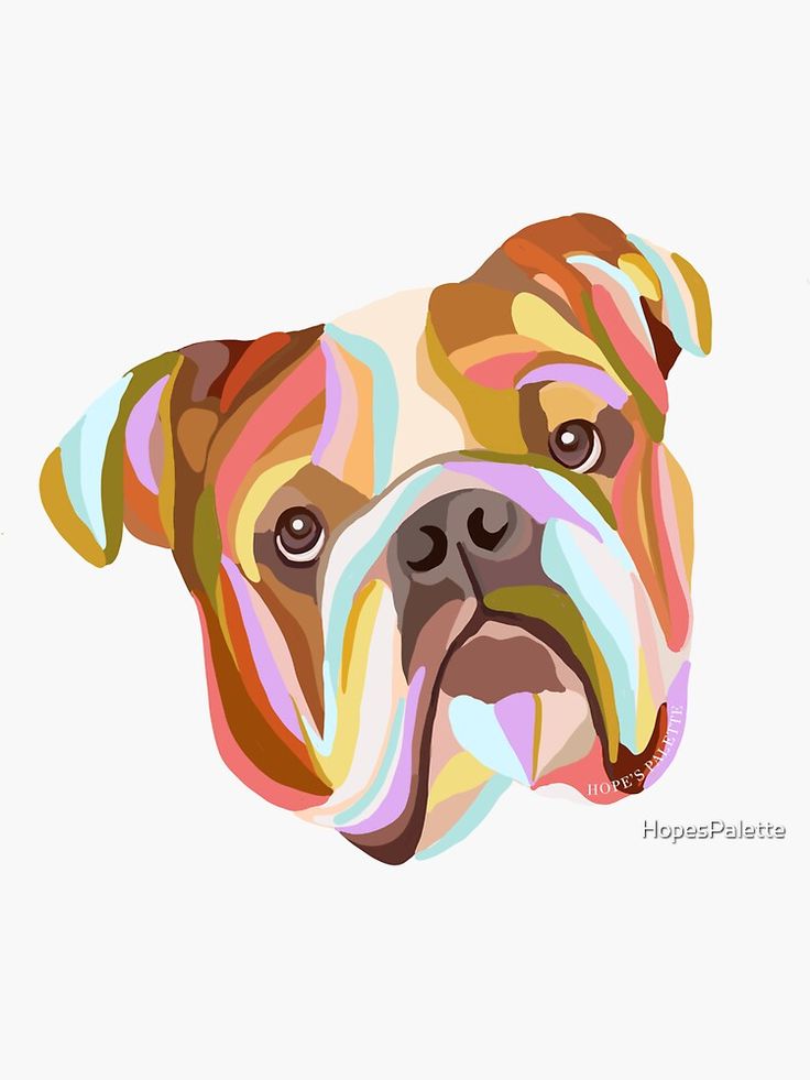 an image of a dog's face painted in different colors