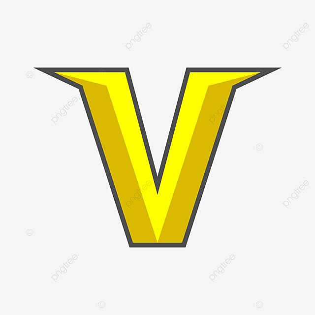 the letter v is made up of yellow letters, font, alphabet, logo png and psd