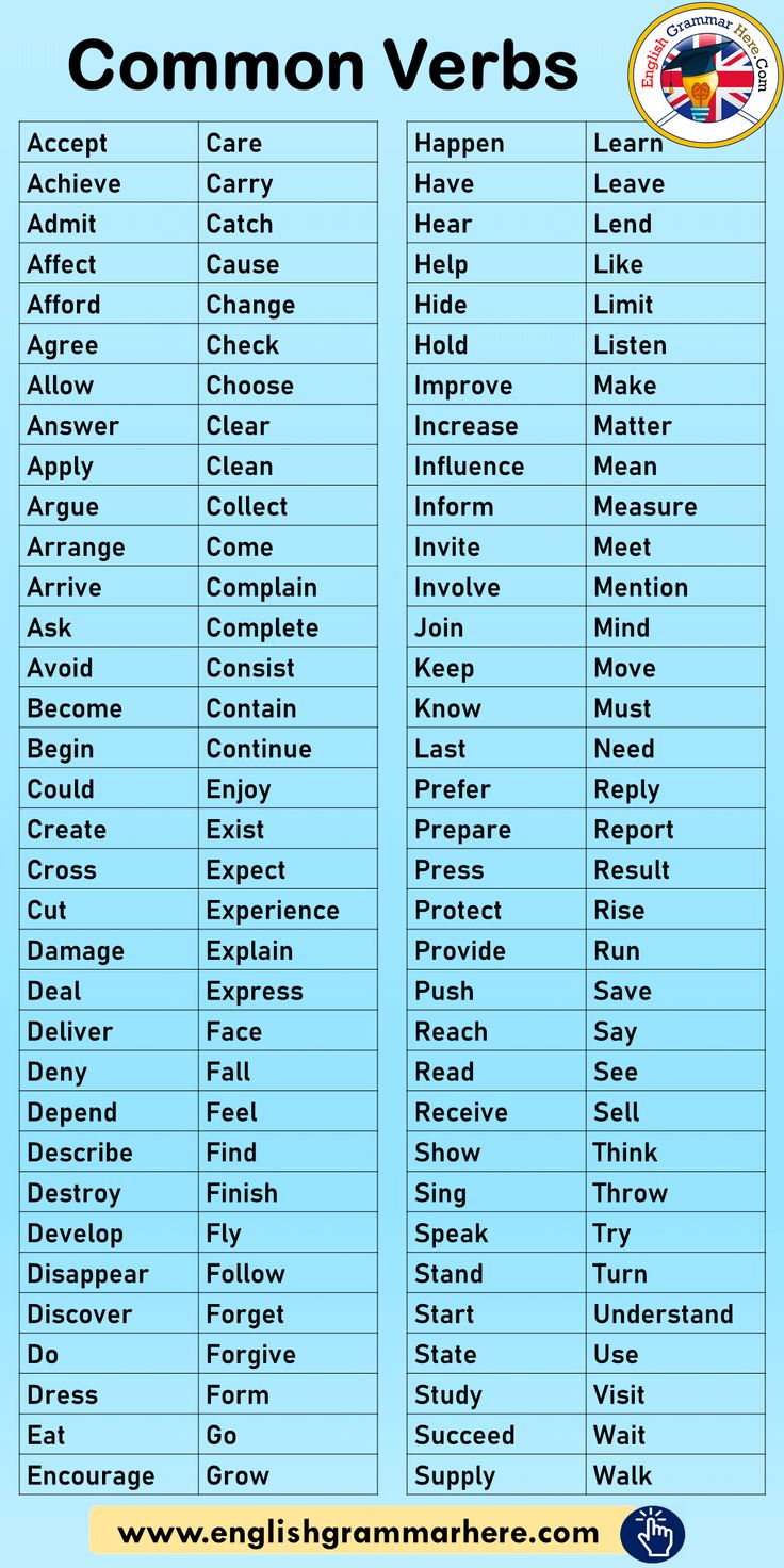 the words in english are used to spell out common and non - correct verbs