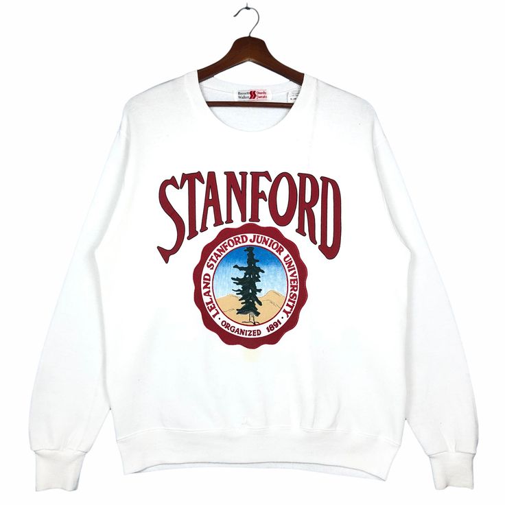 Vintage 90’s Leland Stanford Junior University Sweatshirt by ClockworkThriftStore on Etsy Stanford Sweatshirt, Hello Kitty Hoodie, College Crewneck Sweatshirts, Crewneck Vintage, University Sweatshirts, Cute Hoodie, Embroidery Sweatshirt, Nike Sweatshirts, Sports Blazer