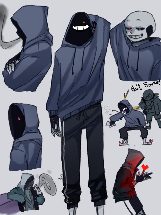 an image of a drawing of a person wearing a hoodie and some other things