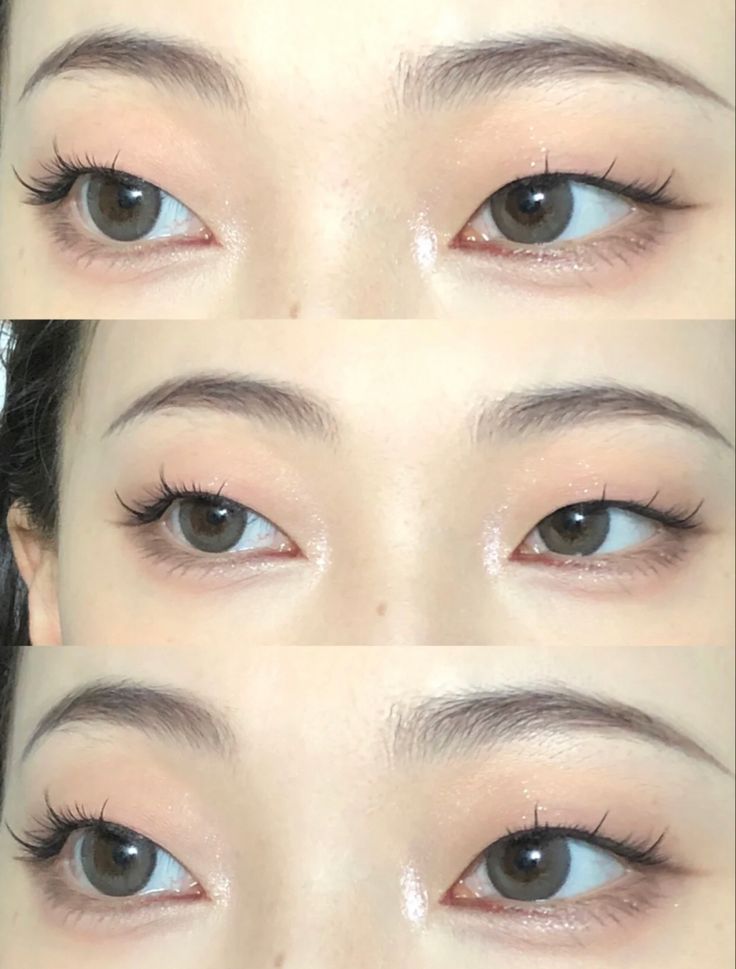 Pretty Makeup Tutorial, Korean Makeup Trends, Eye Aesthetic, Monolid Eye Makeup, Monolid Eyes, Monolid Makeup, Soft Makeup Looks, Doll Eye Makeup, Korean Eye Makeup