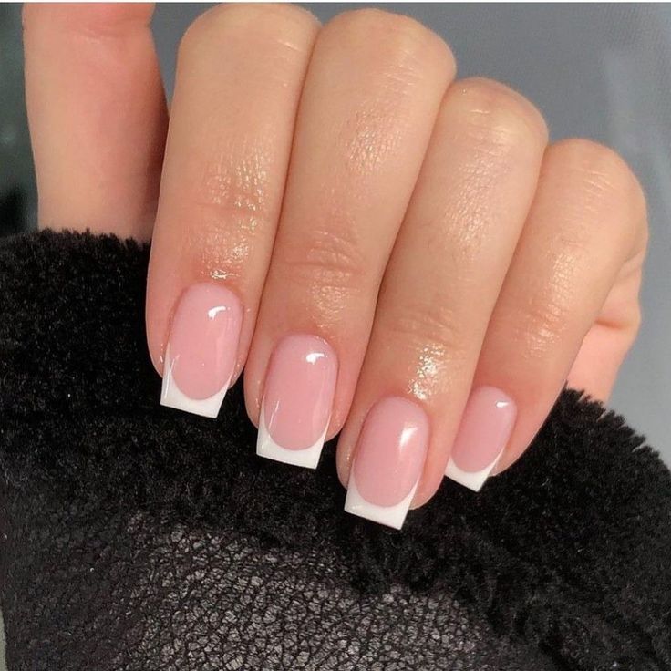 Gel Nails French, Smink Inspiration, Girly Acrylic Nails, French Tip Acrylic Nails, Her Nails, Work Nails, French Acrylic Nails, Classy Acrylic Nails, Short Square Acrylic Nails