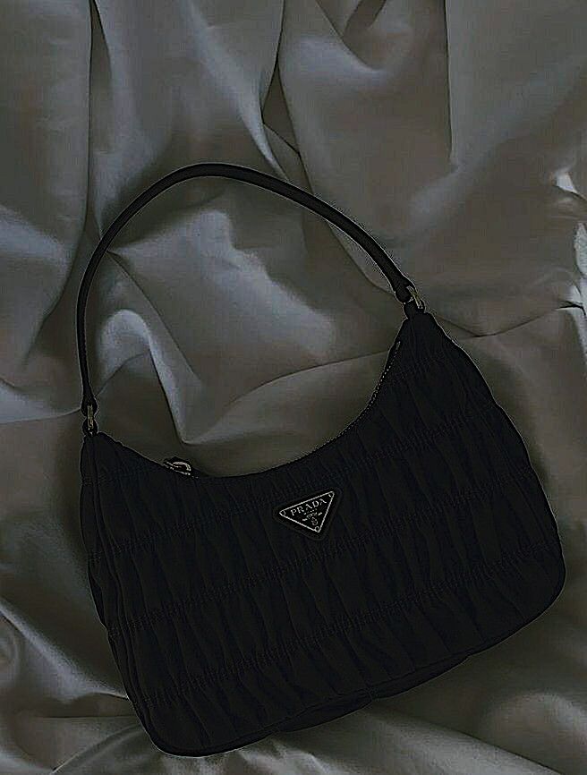 Prada Bag Aesthetic, Prada Black Bag, Prada Hobo Bag, Aesthetic Purse, Black Vibe, Prada Aesthetic, Money Board, Low Exposure, Dark Green Aesthetic