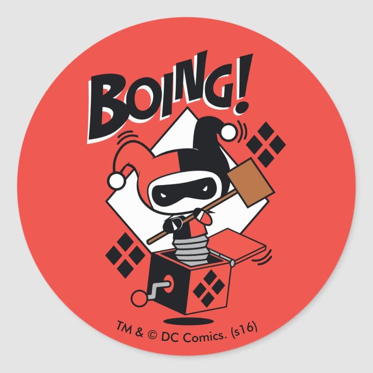 a round sticker with an image of a cartoon character holding a sign that says bong