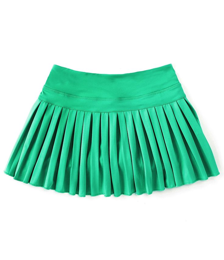 From GB Girls&#x2C; this skirt features:SolidMid-risePull-on stylingMini lengthBuilt-in shortsPleated detailingRounded hemlineAthleisure silhouettepolyester/spandexMachine wash/tumble dryImported. Cheap Blue Flared Mini Skirt, Cheap Pink Pleated Skort, Preppy Green Pleated Tennis Skirt, Preppy Green Skirt For Spring, Golden Hinge Skirt, Green Mini Skirt For School In Summer, Green Mini Skirt For Summer School, Preppy Green Mini Skirt For Spring, Green Preppy Mini Skirt For Spring