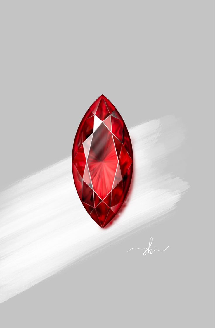 a red diamond on a white background