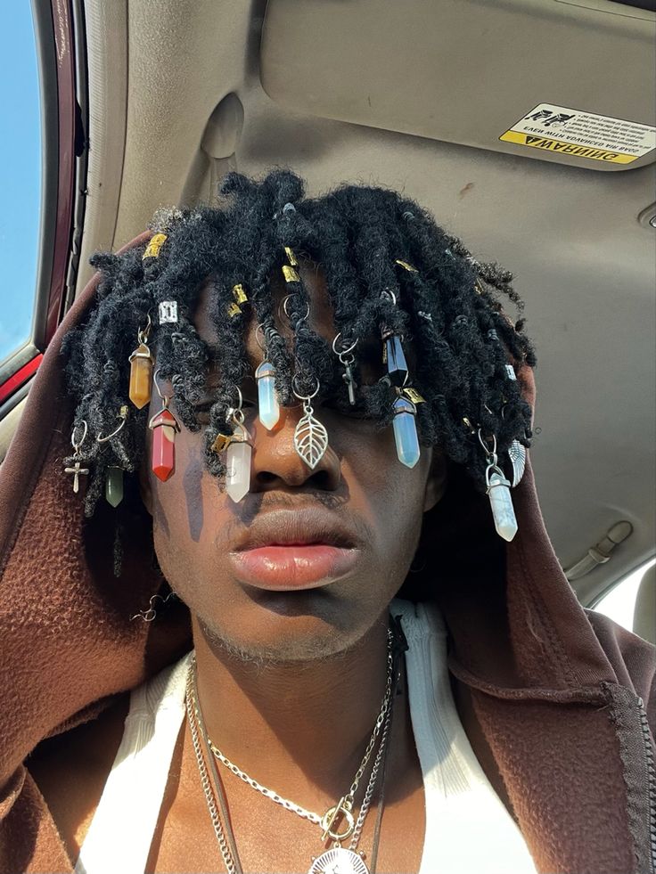 Dreads Styles For Short Dreads, Different Dreads Styles For Men, Men African Hairstyles, Black Dread Hairstyles, Pigtail Locs Men, Cool Black Hairstyles Men, Short Loc Inspiration, Super Short Black Hair, Crystals In Locs Guys