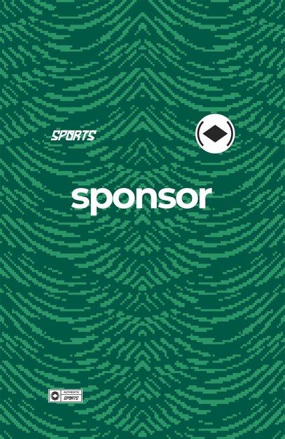 the cover of sports sponsor magazine, featuring green wavy lines and white letters on it