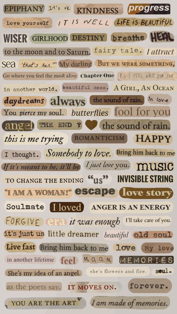 an assortment of different types of words and phrases on a sheet of paper with the words i love you