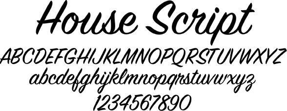 a black and white font that is in the shape of a house script