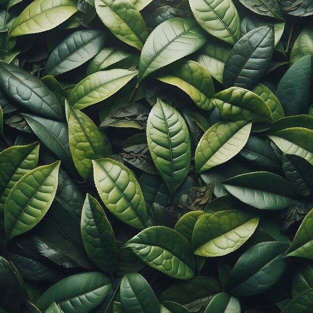 green leaves that are growing on the ground