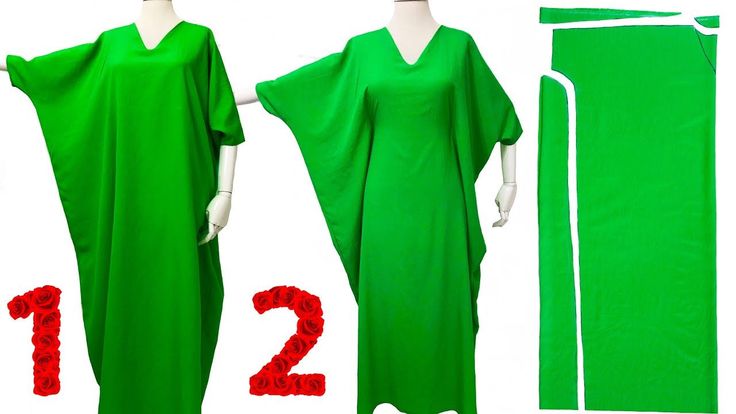 Easy Caftan Pattern, Pattern Kaftan Dress, Caftan Patterns Free, Easy Kaftan Pattern, V Neck Kaftan Pattern, Caftan Sewing Pattern Free, Caftan Diy Free Pattern, One Size Fit All Dresses, Robe Dress Pattern