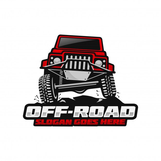 the off road logo is red and black