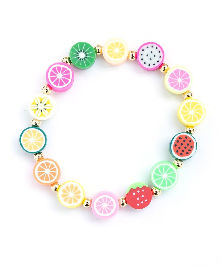 Cheerful Multicolor Adjustable Jewelry, Fruit Bracelet Ideas, Sweet Multicolor Beaded Bracelets, Playful Pink Jewelry With Fruit Design, Cute Multicolor Fruit Design Jewelry, Sweet Multicolor Bracelet Jewelry, Sweet Multicolor Round Beads Jewelry, Sweet Multicolor Round Bead Bracelets, Trendy Multicolor 8mm Beaded Jewelry