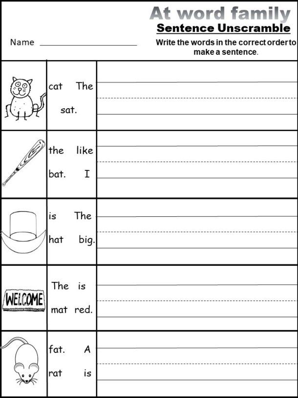 the worksheet for sentence writing with pictures and words to help students learn how to write