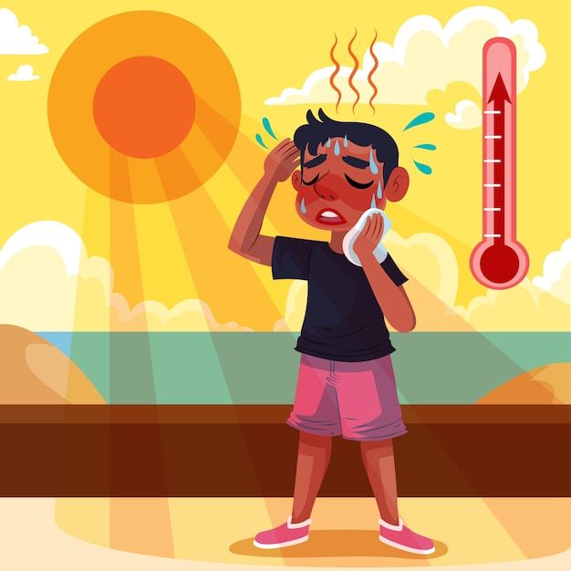 a boy is holding his head in front of an thermometer and blowing his nose