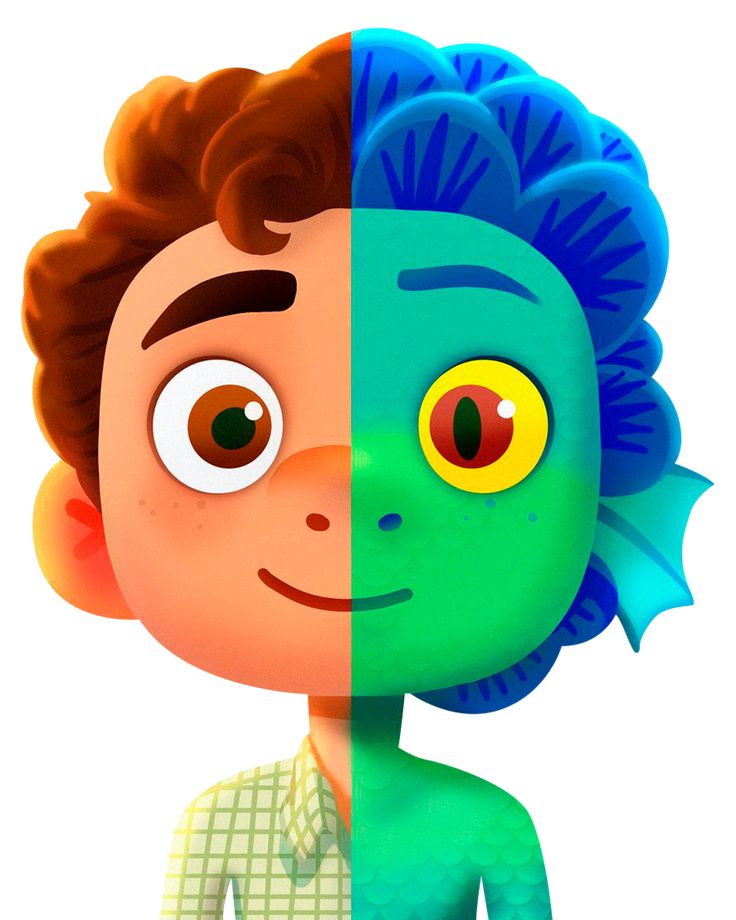 two cartoon characters one with red hair and the other green