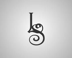 the letter j is made up of swirls and letters in black on a gray background