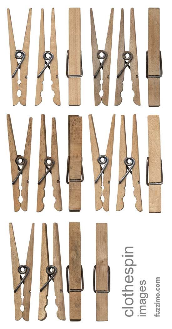 several pieces of wood that have been cut into shapes with metal handles and clips attached to them