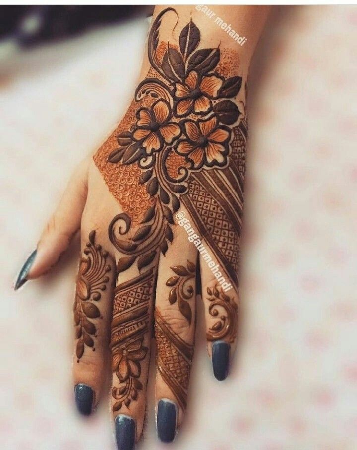 someone is showing off their mehndi designs for the first time on instagram