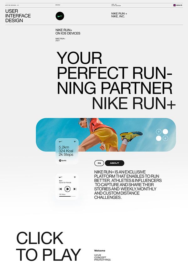 an advertisement for nike running shoes with the words'your perfect run - ning partner, nike run + '