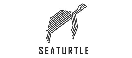 the logo for seattle's newest restaurant, seaturtte is shown in black and white