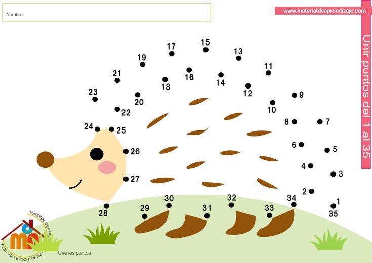 an animal dot to dot game with numbers on the ground and a dog's head