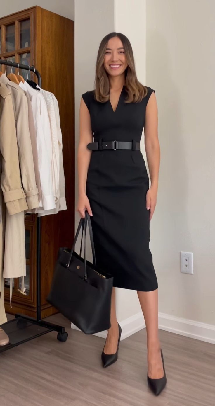 Office Wear Wardrobe, Formal Business Attire Women Dresses, Business Professional Outfits Petite, Business Formal Women Dress, Professional Outfits Women Dress, Corporate Attire Women Dress, Women Professional Dress, Work Dresses For Women Office Outfits, Modern Professional Outfits Women