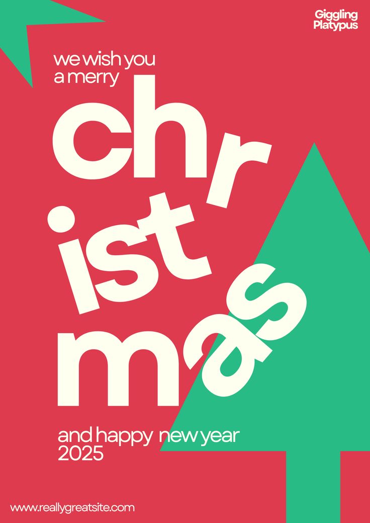 a poster with the words, we wish you a merry christmas and happy new year