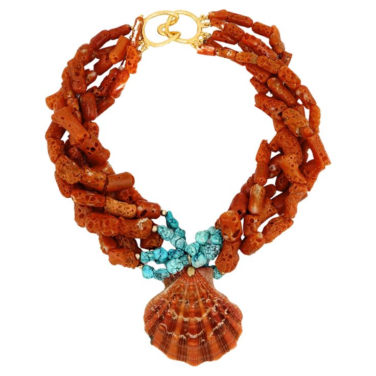 What makes this vintage Helga Wagner necklace particularly special is its rarity. Coral jewelry has become increasingly scarce due to restrictions on international trade. While it remains legal to sell or purchase, importing coral is now prohibited. Thus, acquiring a significant piece like this necklace presents one of the final opportunities to enhance your collection with coral jewelry. Symbolism: Coral, turquoise, and shells hold profound symbolic significance across diverse cultures. Coral s Commerce International, Red Coral Hand-strung Necklace, Hand-strung Round Red Coral Jewelry, Artisan Hand-strung Red Coral Jewelry, Multi-strand Red Coral Necklace, Unique Hand-strung Red Coral Necklaces, Scallop Shell, Scallop Shells, International Trade