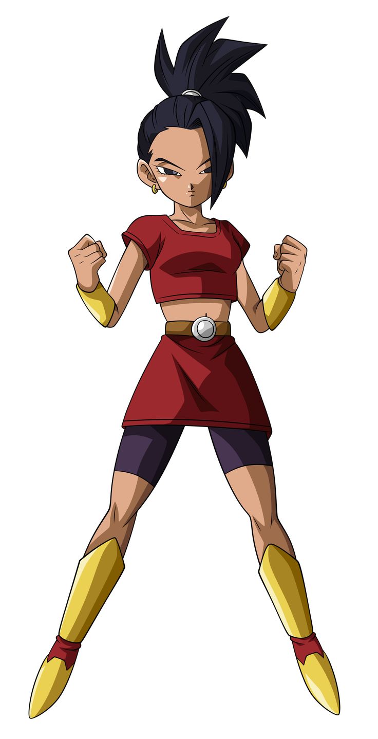 a cartoon character with black hair and yellow socks, wearing red shirt and purple pants