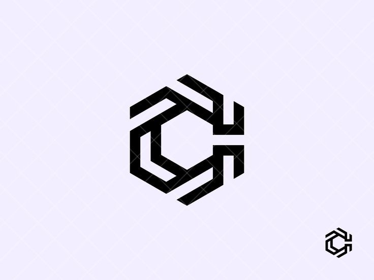 the letter c is made up of two overlapping lines, and it looks like hexagonal