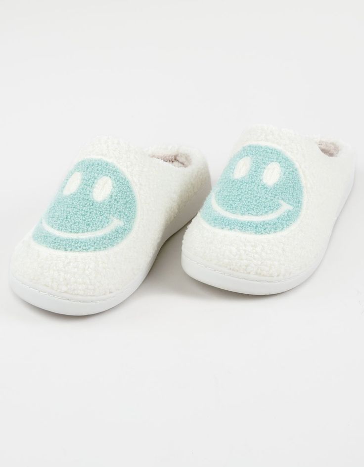 Mia Cozi Happy Face Clog Slippers. Crafted With Your Comfort In Mind, Cozi Slippers Are Made With Plush Materials And Fur Lining That Provide A Cozy And Soft Feel On Your Feet. Slip Them On, And You'll Instantly Feel Like You're Walking On Clouds. Imported. Preppy Slippers, Smiley Slippers, Smiley Face Slippers, Clear Backpacks, Trendy Slippers, Chino Pants Women, Backpack Lunch Bag, Clog Slippers, On Clouds