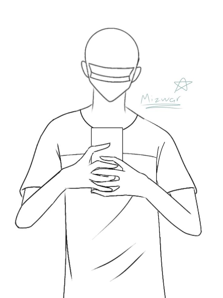 a drawing of a man holding his hands in front of him with the text, how to