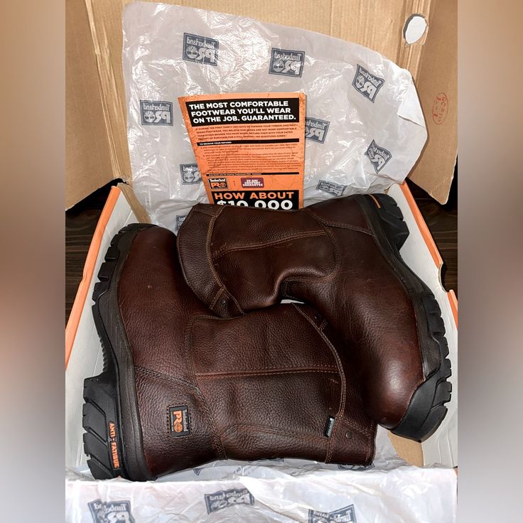 New With Box. Size 10 M. Composite Toe Pull On Timber Boots. Will Ship Fast And With Care. Luxury Moc Toe Cowboy Boots For Outdoor, Jcp Boots, Big Toe Box Boots, Mexx Boots, Thorogood Roofer Boots, Marco Polo Boots, Timber Boots, Luxury Lace-up Boots With Vibram Sole And Moc Toe, Bozo Tractor Boots