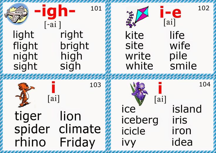 four different types of words that are in english and spanish language, with pictures of them