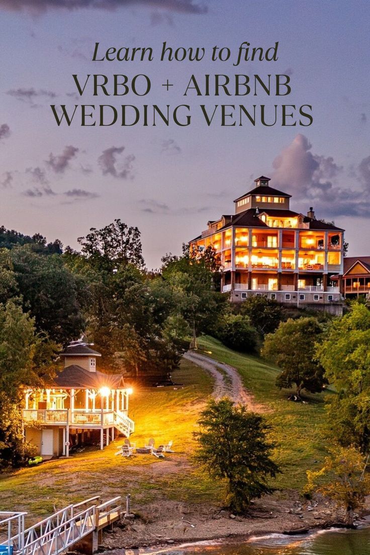 an image of a wedding venue with the words learn how to find viro + arnhb wedding venues