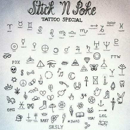 a bunch of tattoos that are written in different font and numbers on the side of a sheet