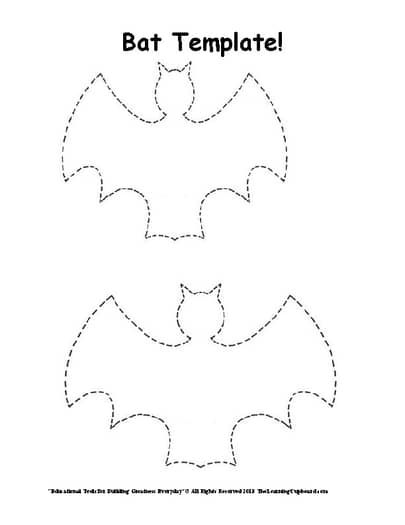 a bat template for cutting paper