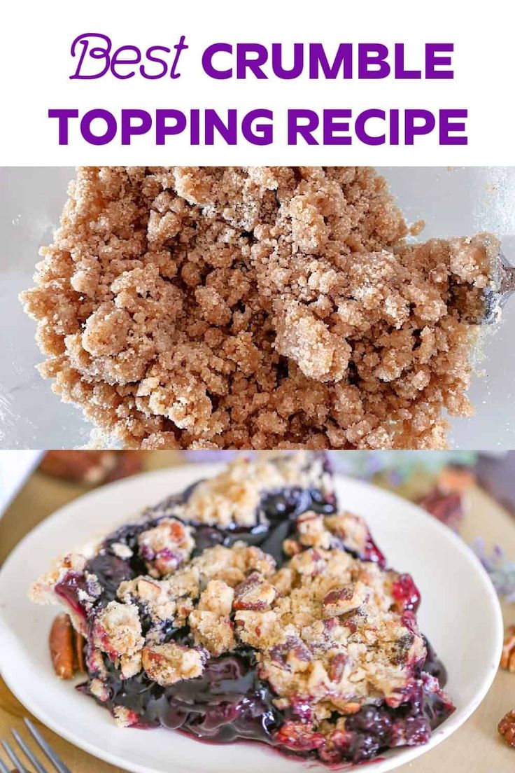 the best crumble topping recipe for desserts is to make it look like they are