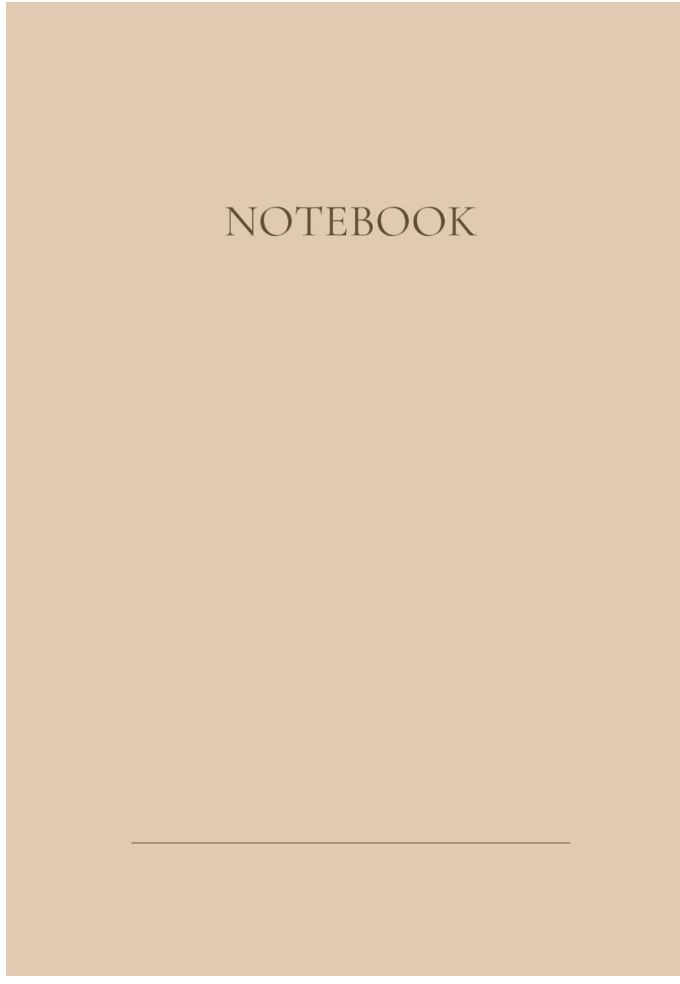 the front cover of a notebook