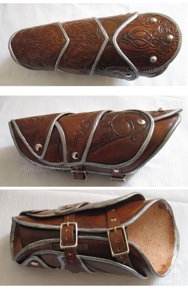 three different views of the inside of a leather shoe with metal straps and buckles