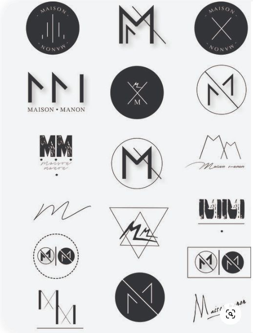 the logos for various brands are shown in black and white