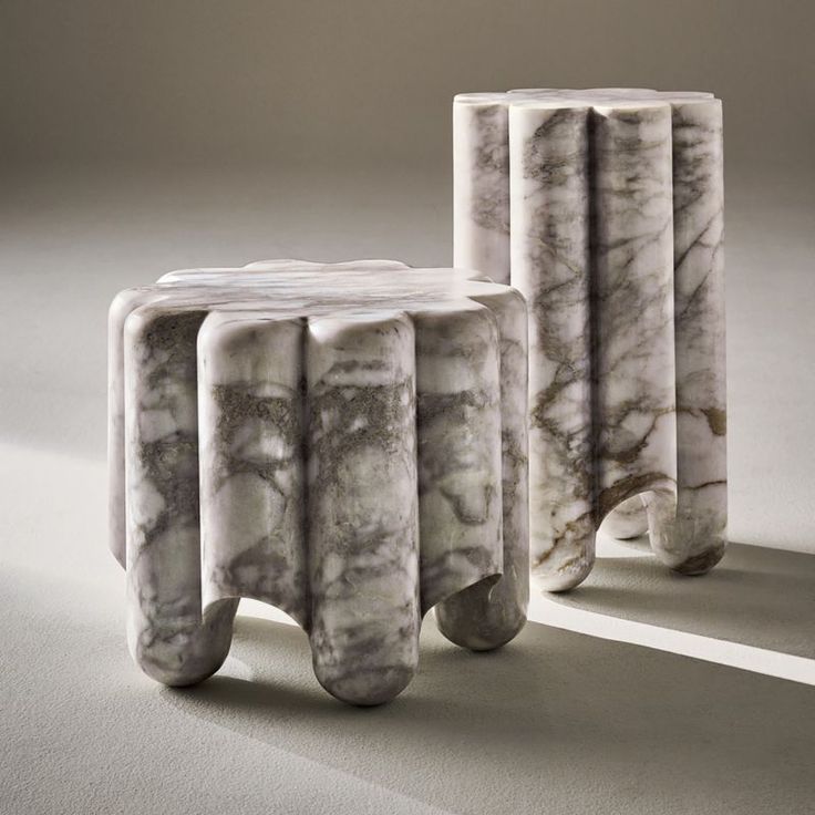 Inspired by objet d'art furniture out of Paris, the Clemence honed Italian Arabescato marble side table by  goop  is a work of art with an incredibly functional design. Defined by its soft curves, the side table is crafted of solid Arabescato marble that has been carefully selected, carved and polished by hand. Quarried in Chiampo, Italy, the active marble is prized for its lacy grey veining, making each table naturally one of a kind. The subtle differences in the activity of the marble are espe Marble Side Table Bedroom, Side Table Living Room, Marble Side Table, Wood Bar Cabinet, Tall Side Table, Arabescato Marble, Holiday Furniture, Fabric Sectional Sofas, Fabric Sectional